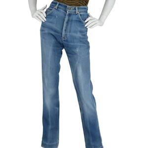 80s 70s Vintage Lee Grunge High Waisted Western Boho Hippie Mom Denim Jeans 25